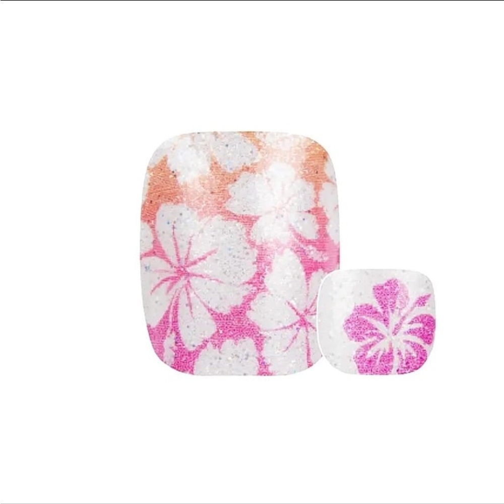 *Retired* Color Street: Hibiscus Kiss (Pedicure) | Floral Tropical Summer Pink - Picture 14 of 15